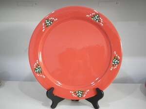 Waechtersbach Red Christmas Tree Plate Charger Service 12.25" W Germany Holiday
